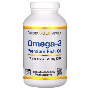 California Gold Nutrition Omega-3 Premium Fish Oil 240 Fish Gelatin Softgels