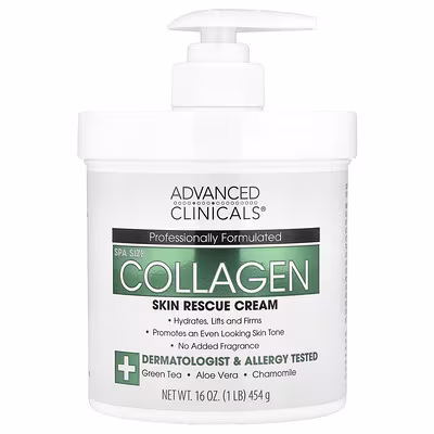 Advanced Clinicals, Collagen Skin Repair Cream, 16 oz (454 g)