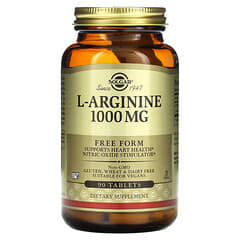 Solgar, L-Arginine, Free Form, 1,000 mg, 90 Tablets