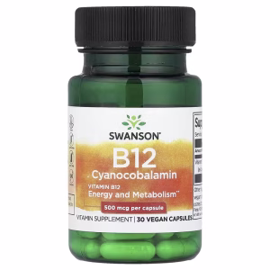 Swanson, Vitamin B12, 500 mcg, 30 Vegan Capsules