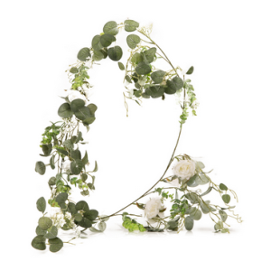 White Rose Eucalyptus Garland